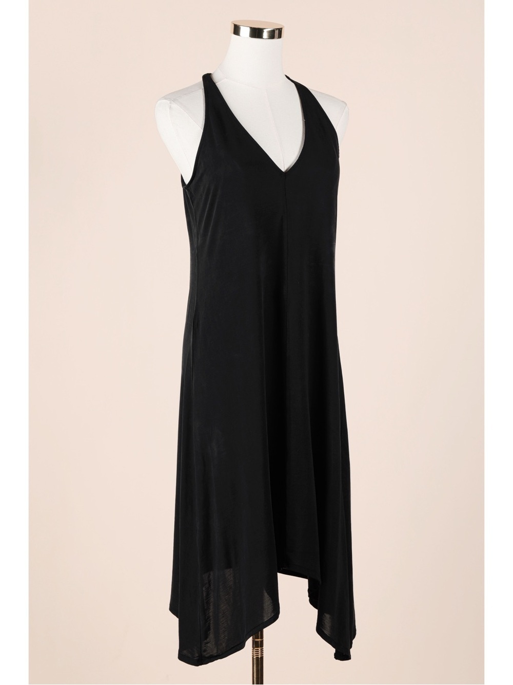 Sz S Dolan Anthropologie Black Sleeveless Slinky Stretch Jersey Midi Dress EUC